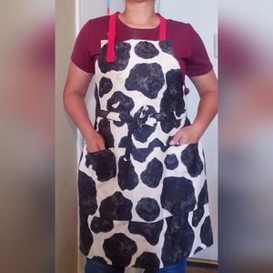 Cow print apron